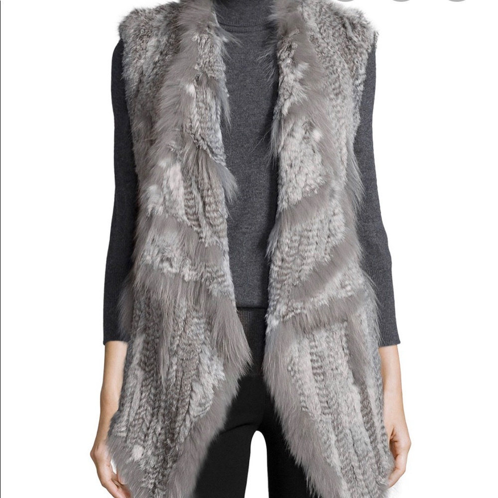 Rabbit and Coyote Real Fur Vest